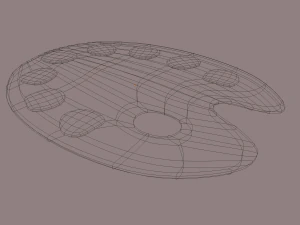 painting palette 3D Model