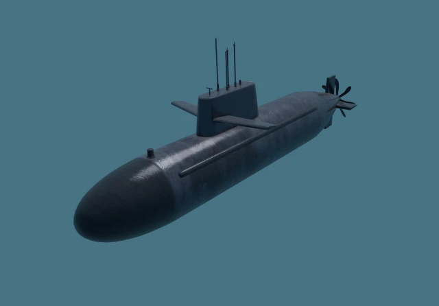 submarine 3D Model .c4d .max .obj .3ds .fbx .stl .blend 