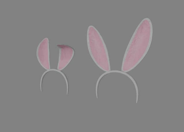 bunny hairband 3D 模型 .c4d .max .obj .3ds .fbx .stl .blend 
