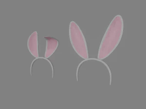토끼 머리띠 3D 모델