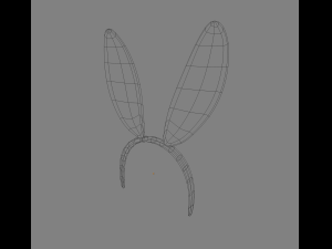 bunny hairband 3D 模型