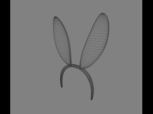 bunny hairband 3D 模型