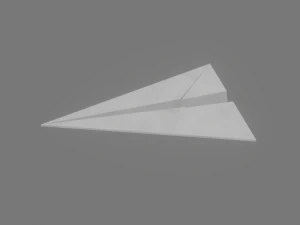 паперовий літак 3D Модель