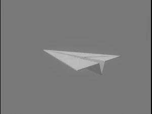 паперовий літак 3D Модель