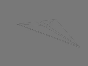 паперовий літак 3D Модель