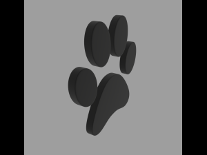 paw print 3Dモデル