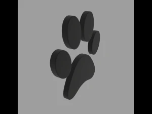 paw print 3D Model