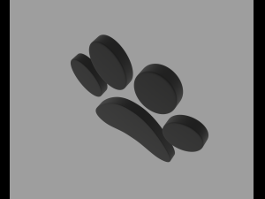 paw print 3Dモデル