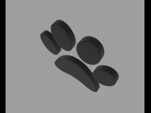 paw print 3D Model