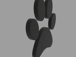 paw print 3Dモデル