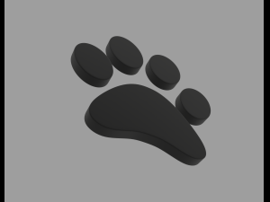 paw print 3Dモデル