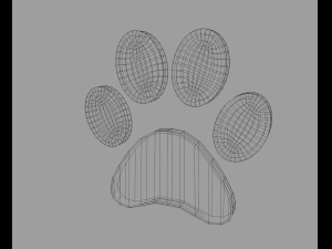 paw print 3Dモデル