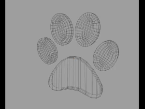 paw print 3D Model