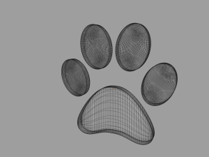 paw print 3Dモデル