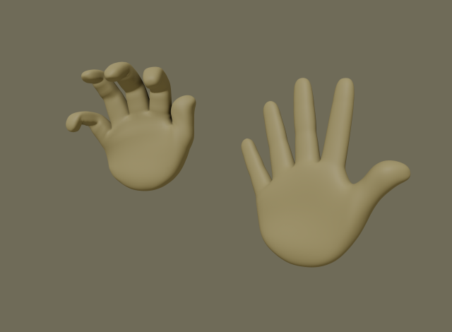 hand Model 3D .c4d .max .obj .3ds .fbx .stl .blend 