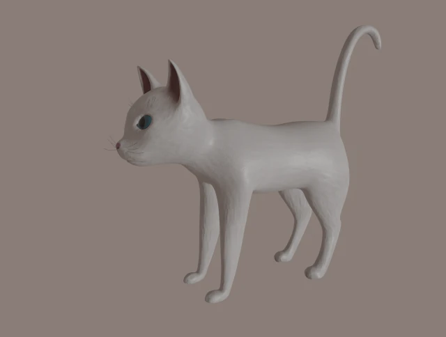 gatto Modello 3D .c4d .max .obj .3ds .fbx .stl .blend