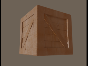 wooden box 3D मॉडल
