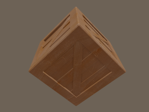 wooden box 3D मॉडल
