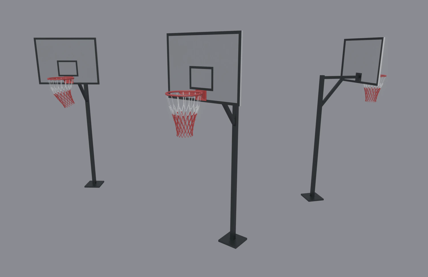 basketball backboard 3D Model .c4d .max .obj .3ds .fbx .stl .blend 