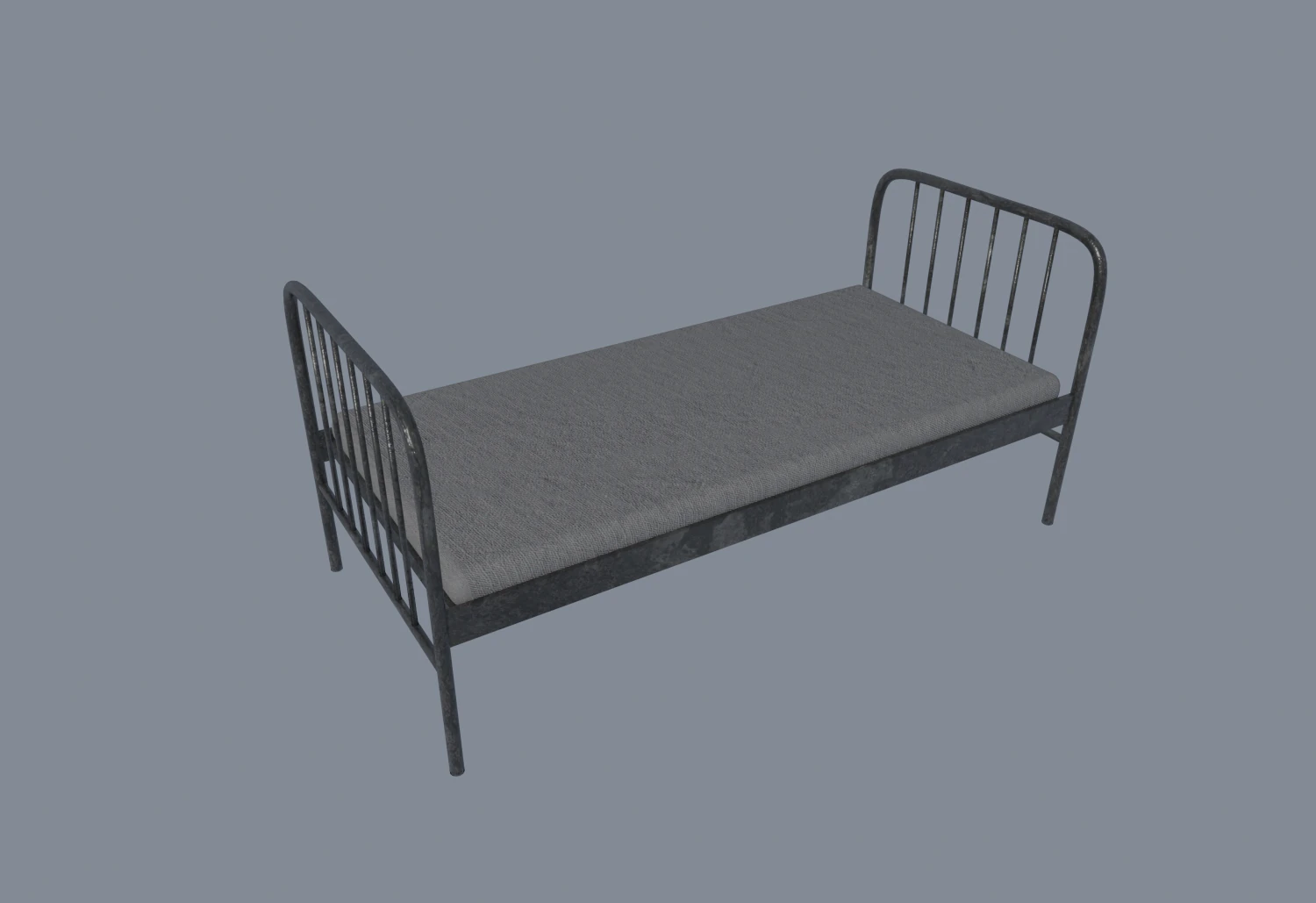 prison bed 3D Model .c4d .max .obj .3ds .fbx .stl .blend 