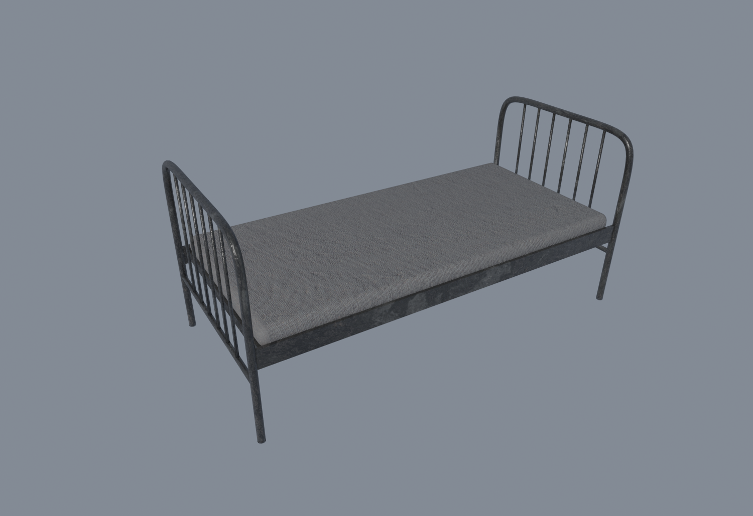 3д модель армейской кровати