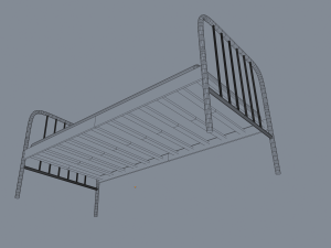 prison bed 3D Model