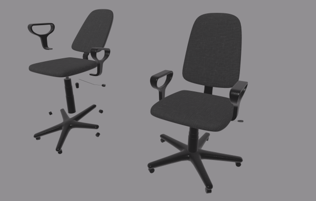 office chair 3D मॉडल .c4d .max .obj .3ds .fbx .stl .blend 