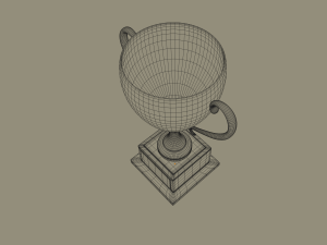 golden trophy Modèle 3D