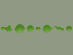 low poly cartoon trees 3D 模型