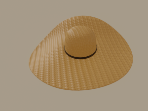 straw sun hat 3D Model