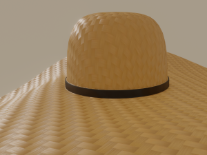 straw sun hat 3D Model