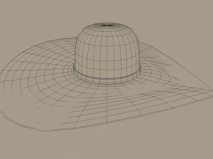 straw sun hat 3D Model