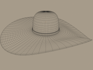 straw sun hat 3D Model