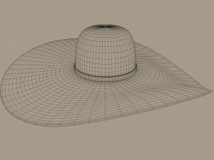 straw sun hat 3D Model