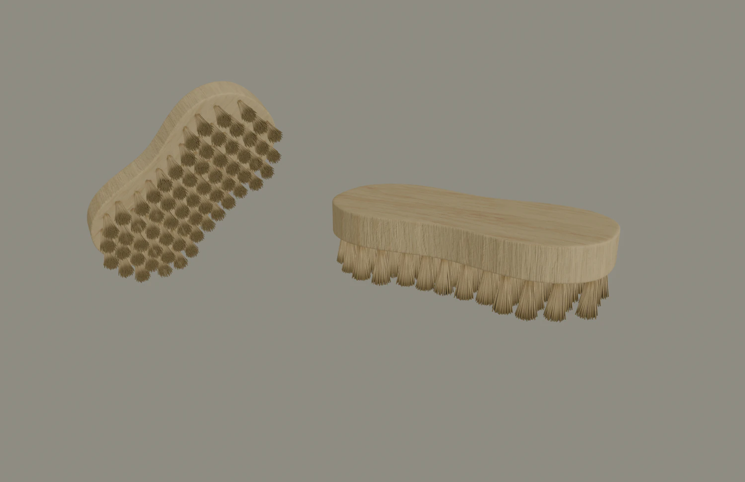 wooden scrub brush 3D Model .c4d .max .obj .3ds .fbx .stl .blend