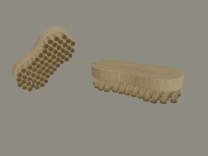 wooden scrub brush 3D-Modell