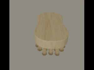 wooden scrub brush 3D Model