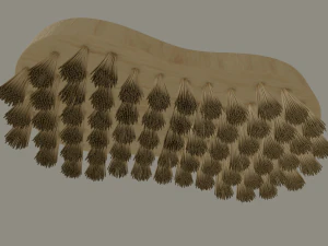 wooden scrub brush 3D Model
