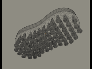 wooden scrub brush Modèle 3D