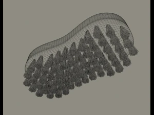 wooden scrub brush 3D Model