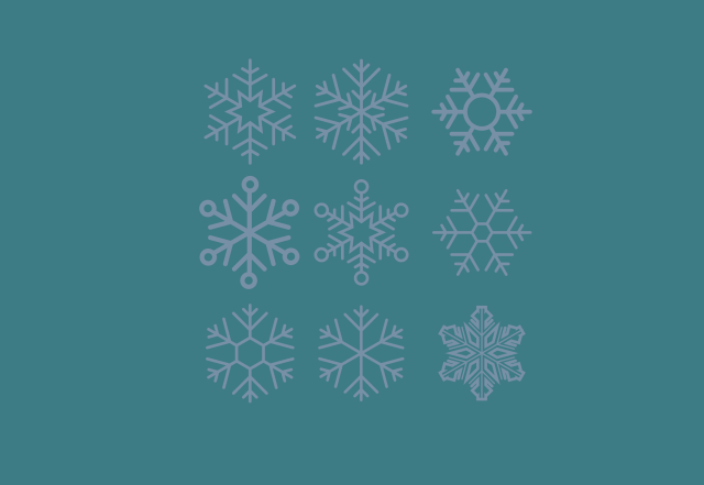 9 snowflakes 3D Модель .c4d .max .obj .3ds .fbx .stl .blend 