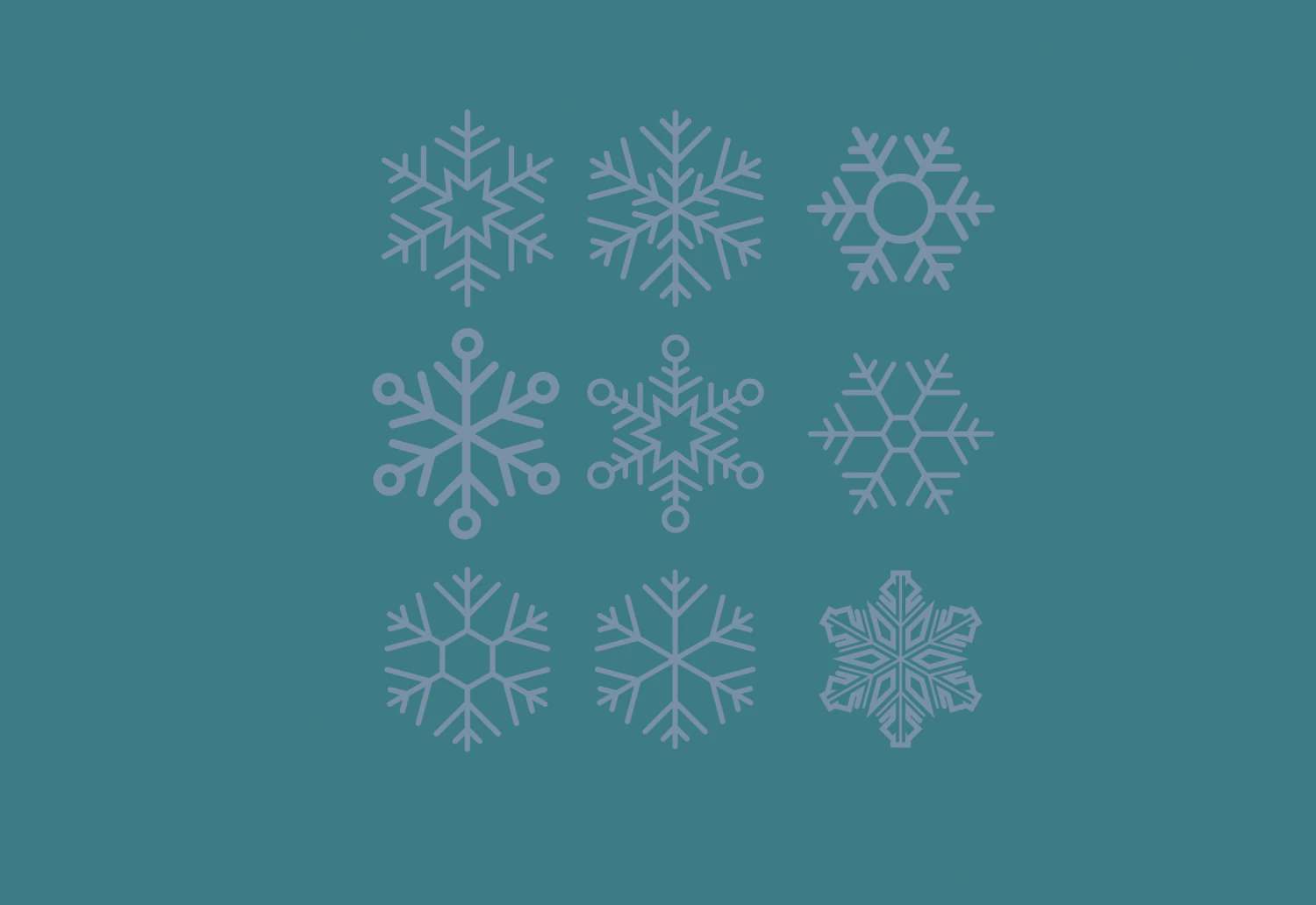 9 snowflakes 3D Model .c4d .max .obj .3ds .fbx .stl .blend