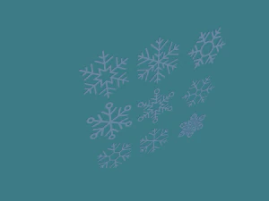 9 snowflakes 3D Model