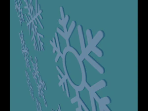 9 snowflakes 3D Model