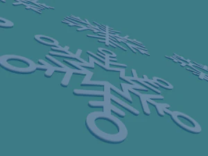 9 snowflakes 3D Model