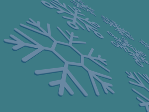 9 snowflakes 3D Модель