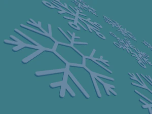 9 snowflakes 3D Model