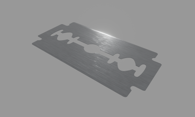 razor blade 3D Model .c4d .max .obj .3ds .fbx .stl .blend 