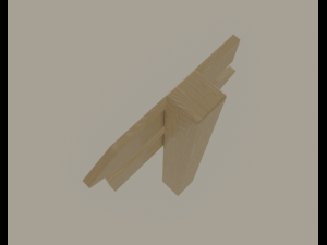 wooden arrow sign Modelo 3D