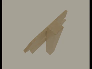 wooden arrow sign 3D Model